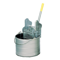 Stainless Steel Small Round Single Bucket & Wringer Combo