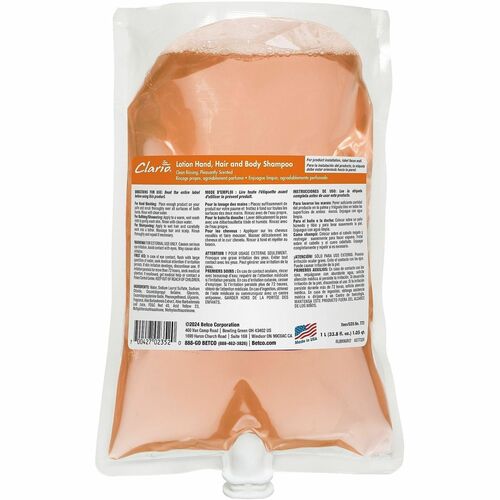 Lotion Hand, Hair And Body Shampoo 6 - 1000 mL Clario Bags