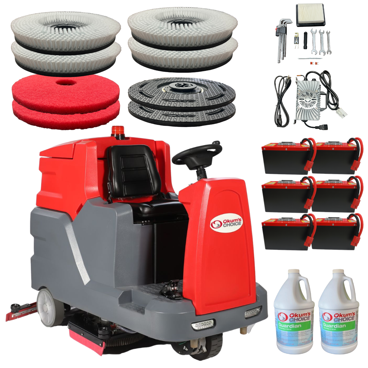 40" Ride-On Auto Scrubber - 5 Year Warranty - Complete Part Bundle