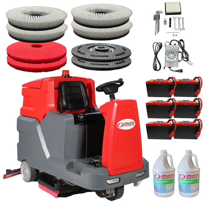 40" Ride-On Auto Scrubber - 5 Year Warranty - Complete Part Bundle