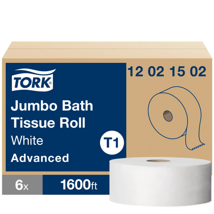 Tork  Advanced - Jumbo Bath Tissue Roll - 10" - 3.55 x 1600 2-Ply - White - (6/CS)