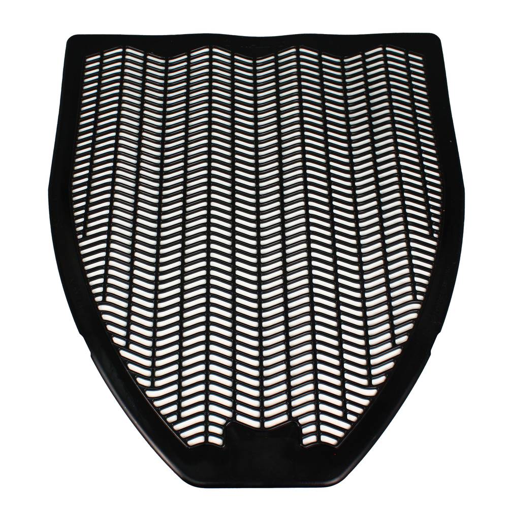 Z-Mat Urinal Mat with Velcro - Black, Grated - Deodorized Fresh Scent - (6/CS)