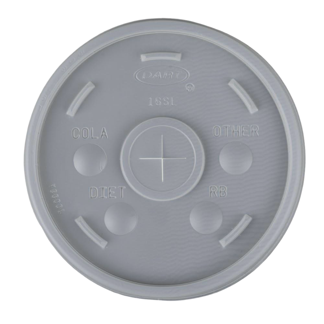 Trans - Straw Slot Lid - For 16J16 & 16LXHZ - (1000/CS)