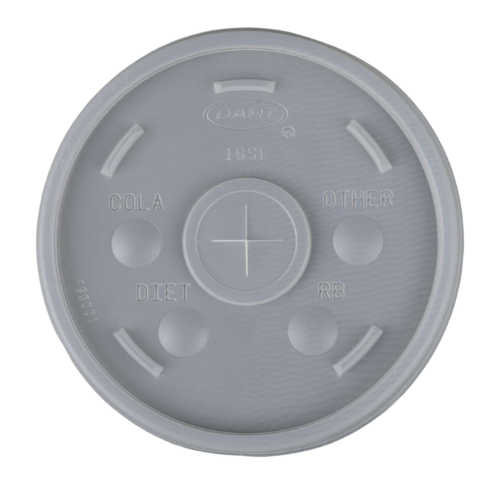 Trans - Straw Slot Lid - For 16J16 & 16LXHZ - (1000/CS)