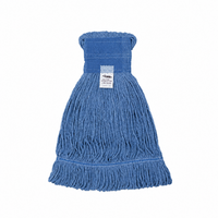 LTM3 Series Microfiber Blended Wet Loop Mop - Blue - 5" Headband - w/ Scrub Strips