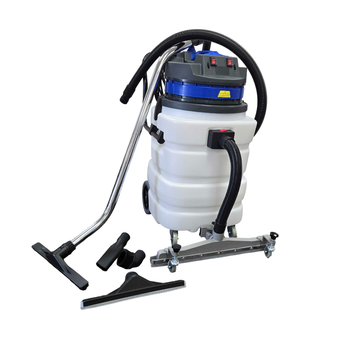 PERFECT 23 Gal. 2- motor Wet/Dry Vac, 28" front mount Squeegee, 5 pc tool kit with 10' hose