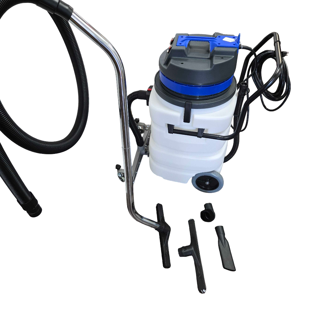 PERFECT 23 Gal. 2- motor Wet/Dry Vac, 28" front mount Squeegee, 5 pc tool kit with 10' hose