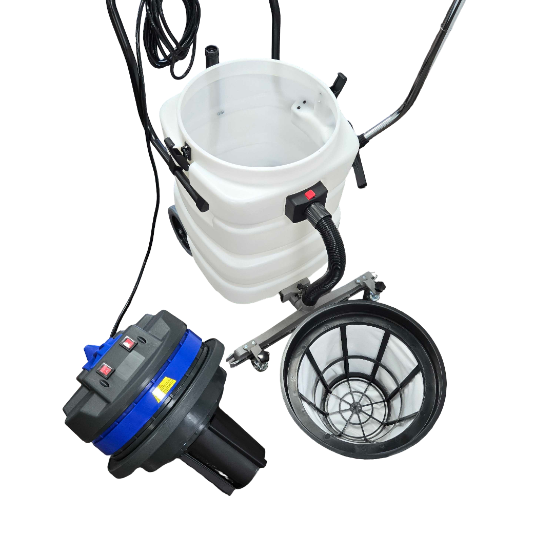 PERFECT 23 Gal. 2- motor Wet/Dry Vac, 28" front mount Squeegee, 5 pc tool kit with 10' hose