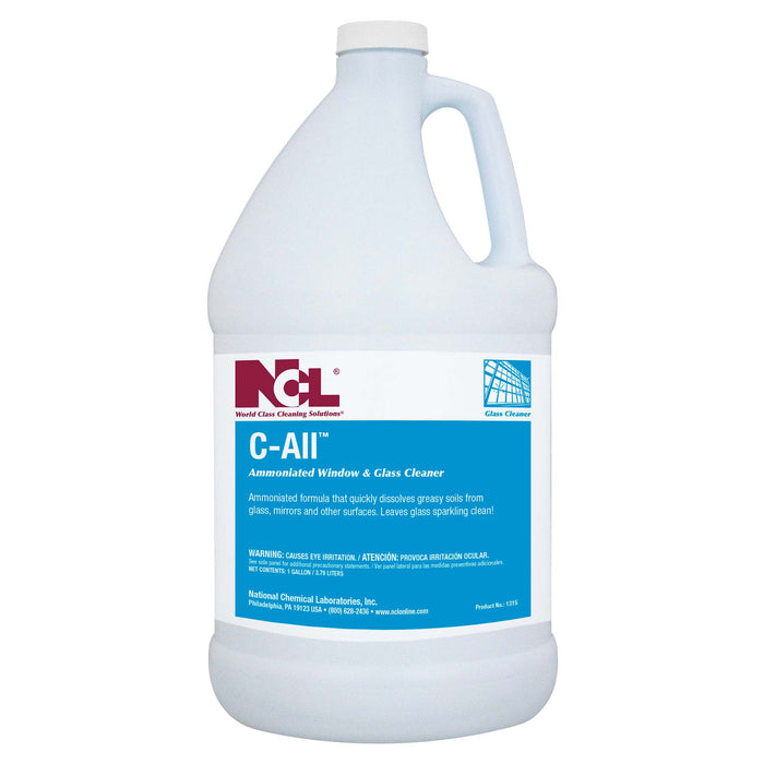 C-ALL Ammoniated Window & Glass Cleaner - RTU - (1 GAL)
