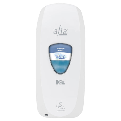 White Afia Touch Free Foaming Dispenser