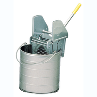 Stainless Steel Large Round Single Bucket & Wringer Combo