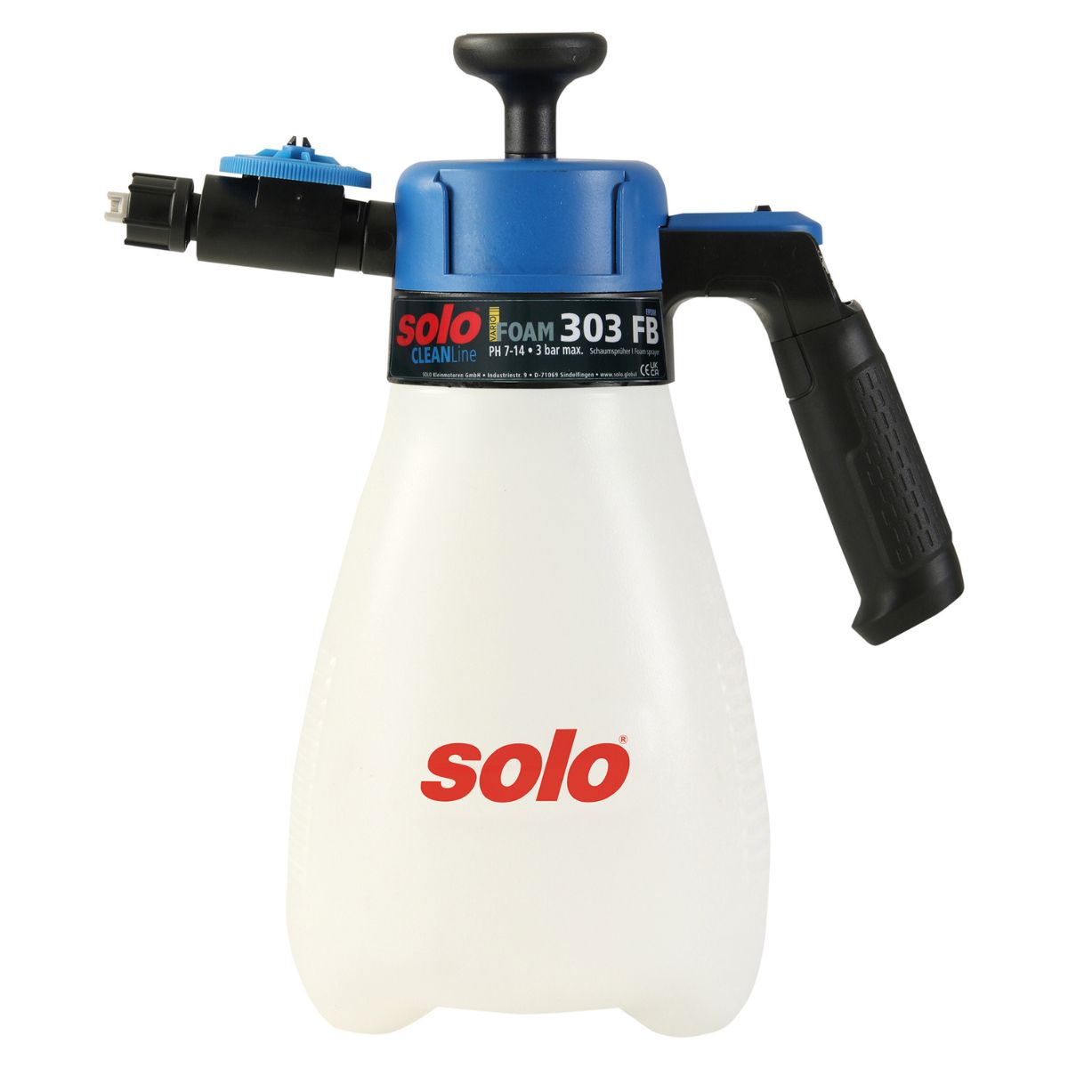 SOLO CLEANLine varioFOAM One-Hand Sprayer 303-BA - 1.25 Liter - Alkaline (EPDM, pH 7-14)