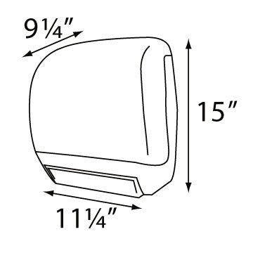 245 Touchless Roll Towel w/options - Black Translucent