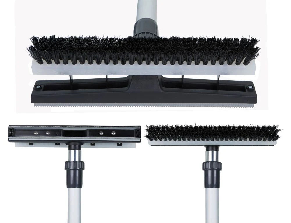 CR2 - Dual Head Squeegee Wand with Scrub Brush