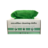 Disposable Green Microfiber Cloth - 12" x 12" - Box of 50