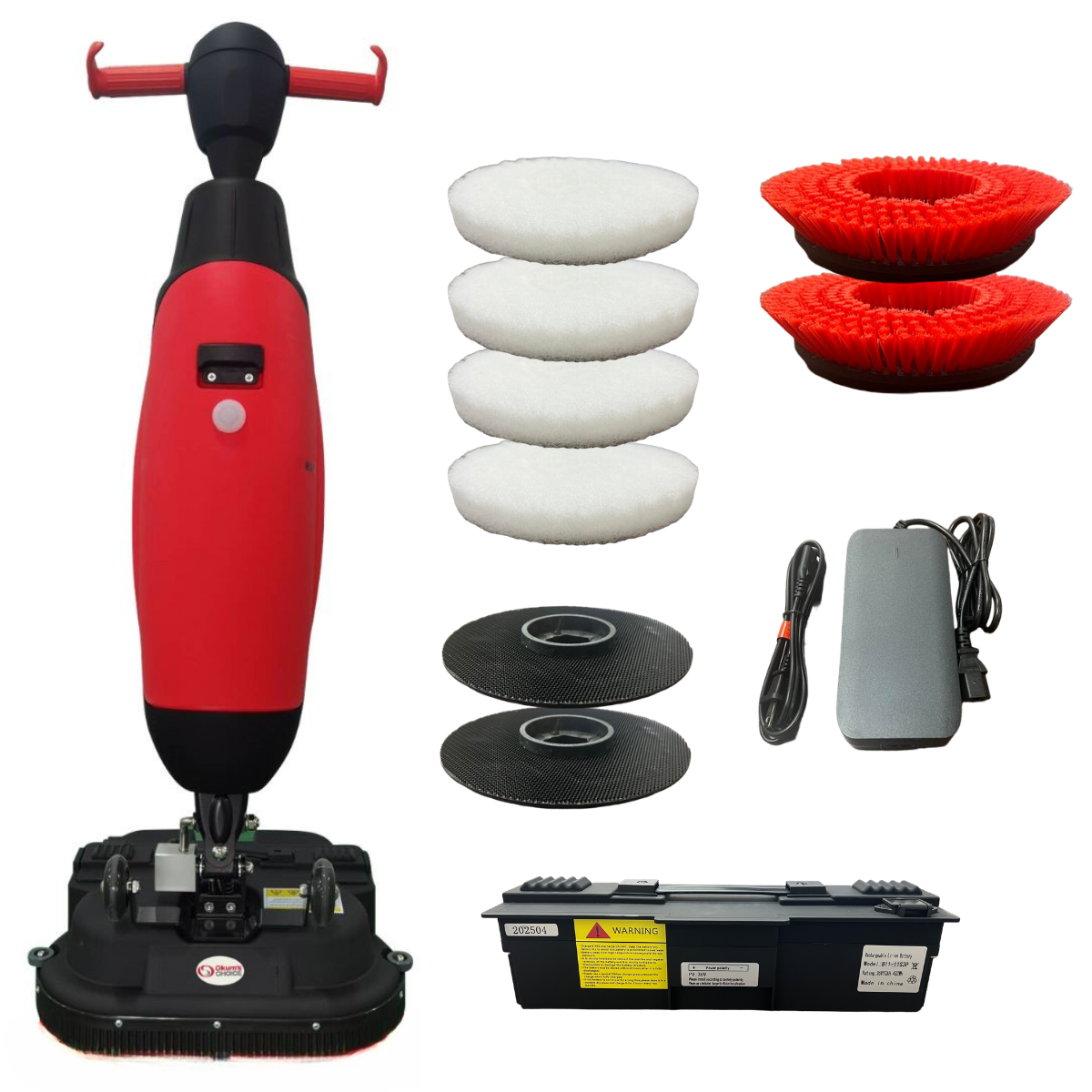 OCCS430 Battery Powered 17" Auto Scrubber - 5 Year Warranty - Complete Part Bundle