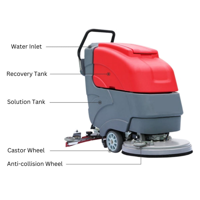 Battery Powered 20" Auto Scrubber - 5 Year Warranty - Complete Part Bundle