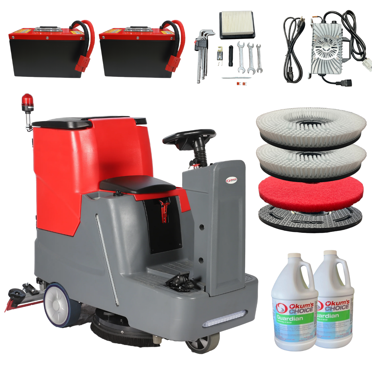 23" Ride-On Auto Scrubber - 5 Year Warranty - Complete Part Bundle