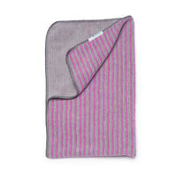 GRAY & BURGUNDY STRIPED 16IN X 27IN TOWEL