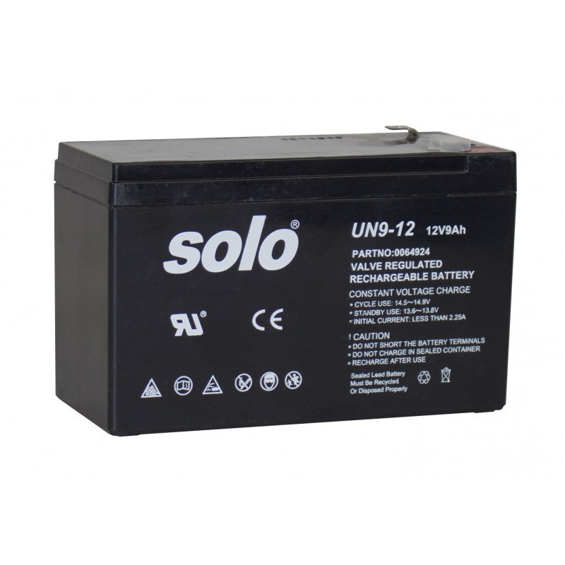 SOLO 12V 7.2Ah Lead Acid Gel Battery for 416 and 417-18L - 0084110