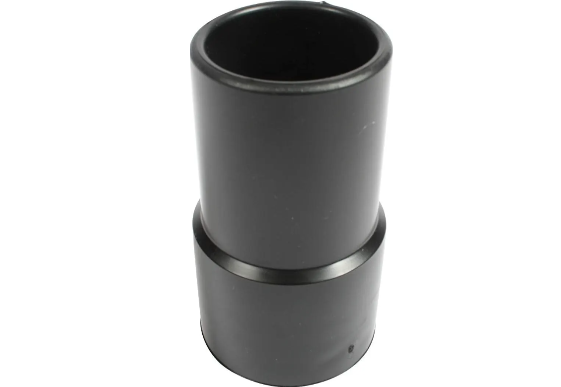 1.5 inch Diameter PVC Wire Support Vacuum Threaded Hose Cuff, Black