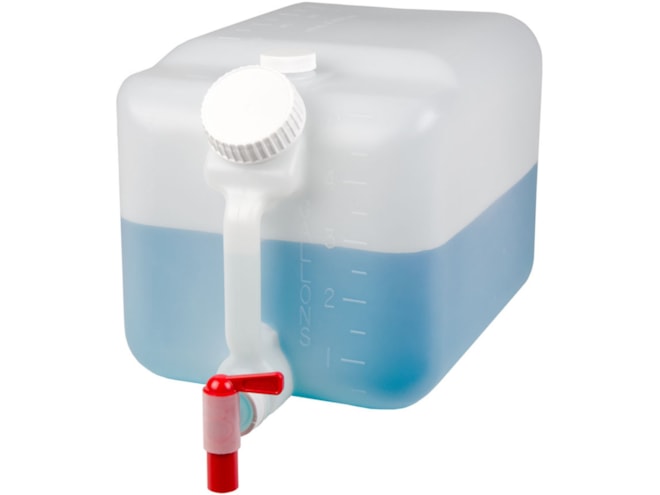 5 gallon, Clear Plastic Jug, graduated with spigot