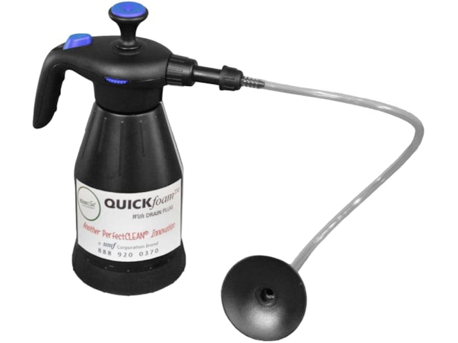 QUICKfoam unit with 3.75 inch SINK DRAIN attachment, BLACK