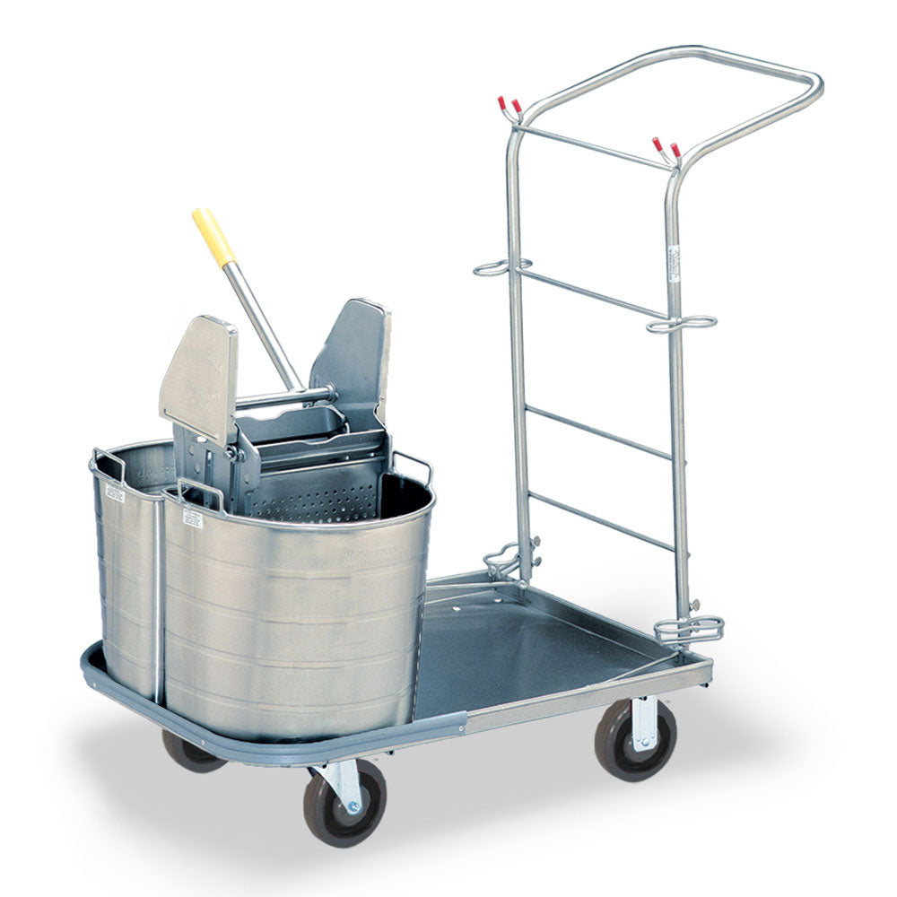 Stainless Steel CANB Half-Oval Double Tank/Wringer Mopping Unit