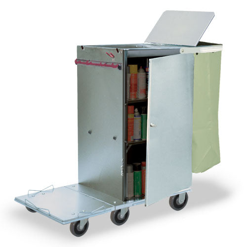 Stainless Steel Super-Wide Folding Housekeeping Cart