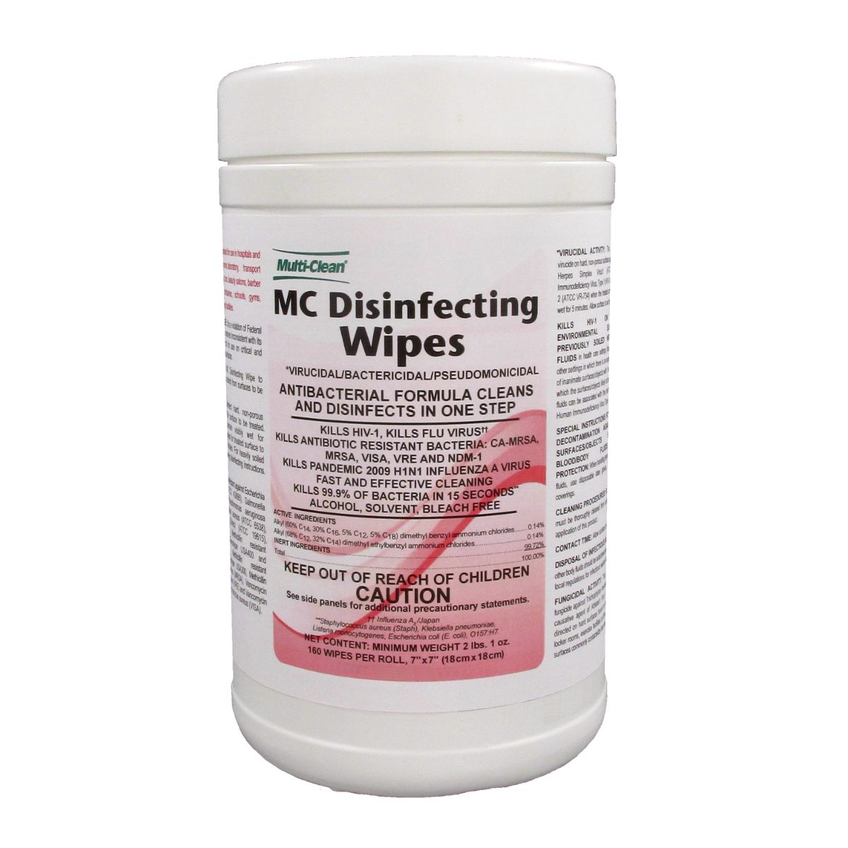 MC Disinfecting Wipes - Kills 99.9% Viruses & Bacteria - (6 Tubs)