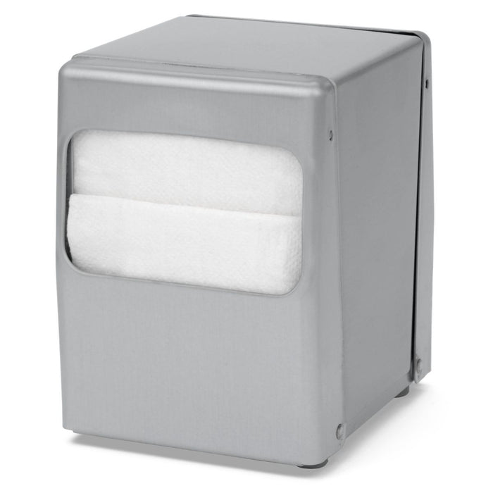 Tabletop Low Fold Napkin Dispenser - Brushed Steel