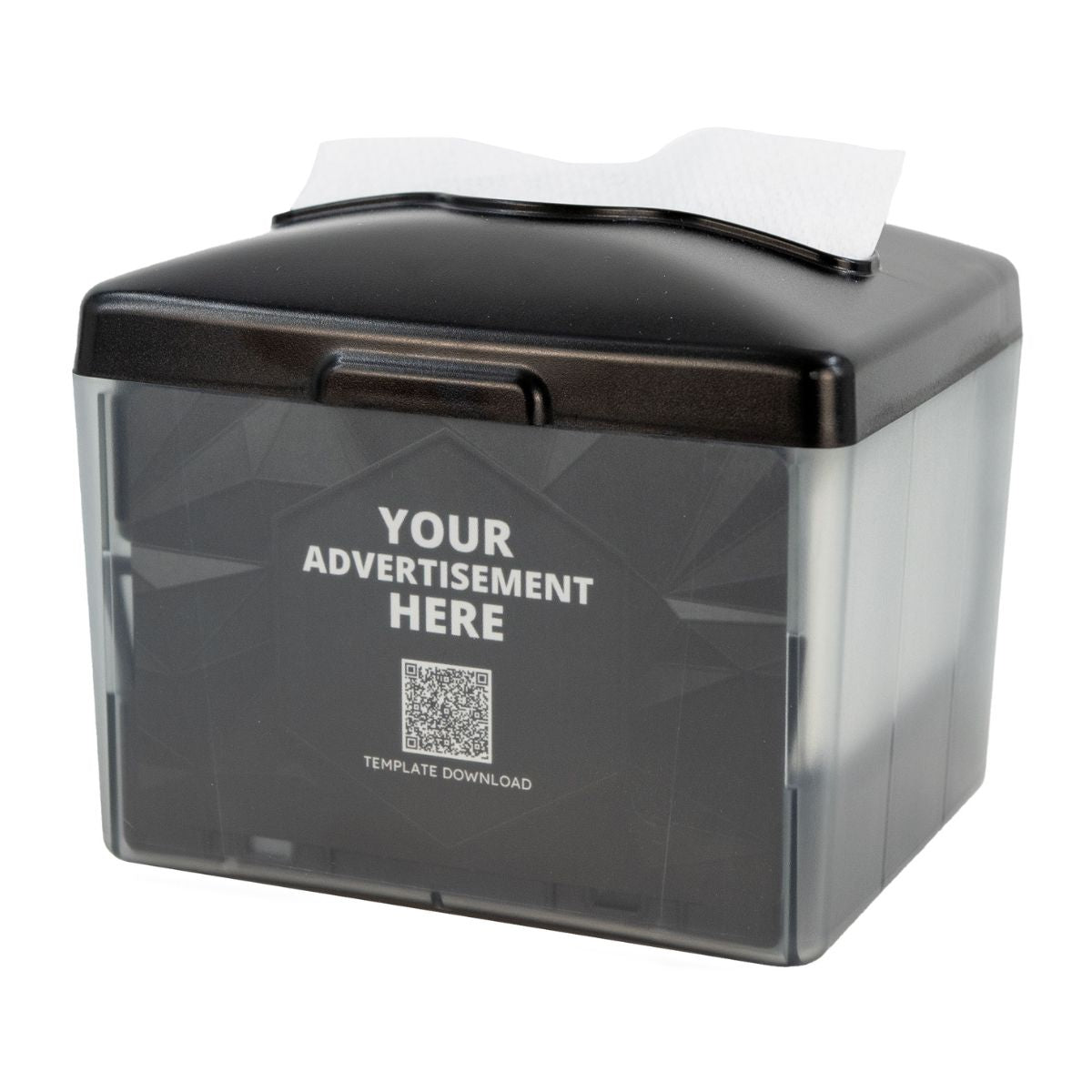 Tabletop Inter-fold/Full Fold Napkin Dispenser - Black Translucent