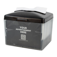 Tabletop Inter-fold/Full Fold Napkin Dispenser - Black Translucent