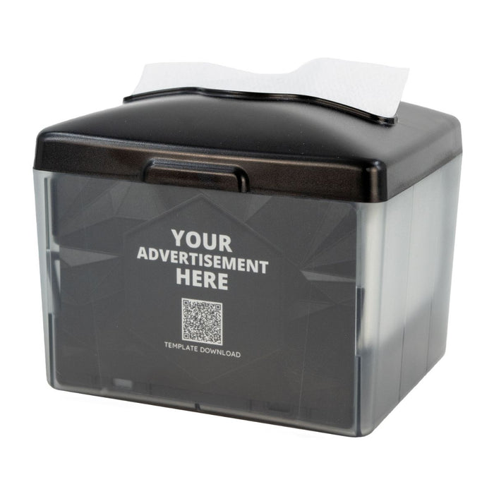 Tabletop Inter-fold/Full Fold Napkin Dispenser - Black Translucent