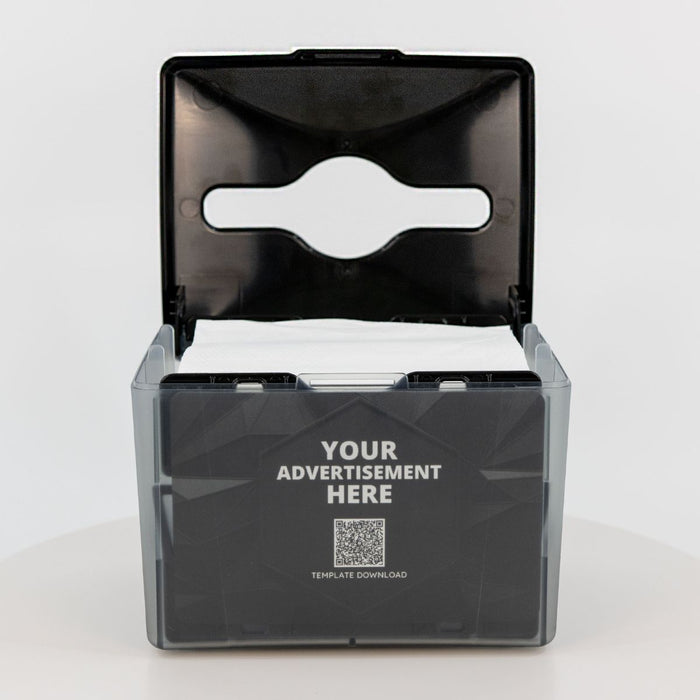 Tabletop Inter-fold/Full Fold Napkin Dispenser - Black Translucent