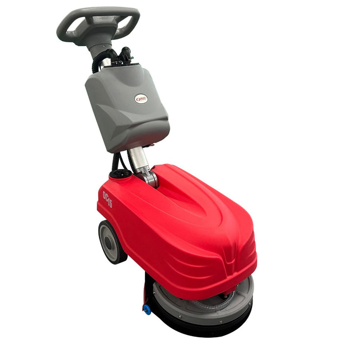 Okum's Choice OC15 15" Compact Walk Behind Scrubber - 24V Battery Powered