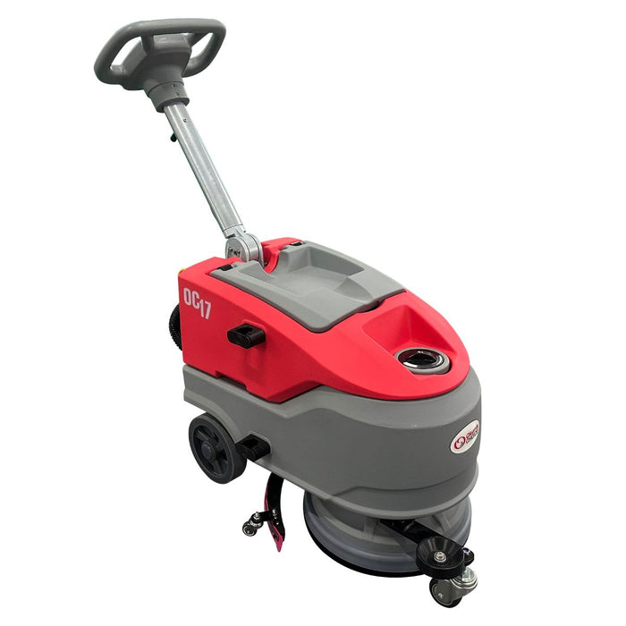 Okum's Choice OC17 17" Compact Walk Behind Floor Scrubber - 24V Battery Powered