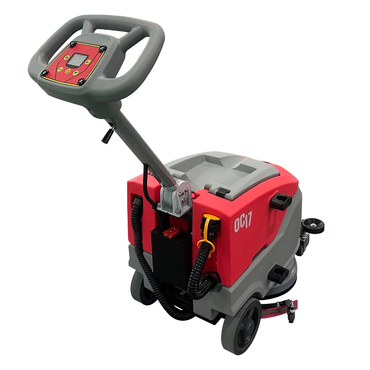 Okum's Choice OC17 17" Compact Walk Behind Floor Scrubber - 24V Battery Powered
