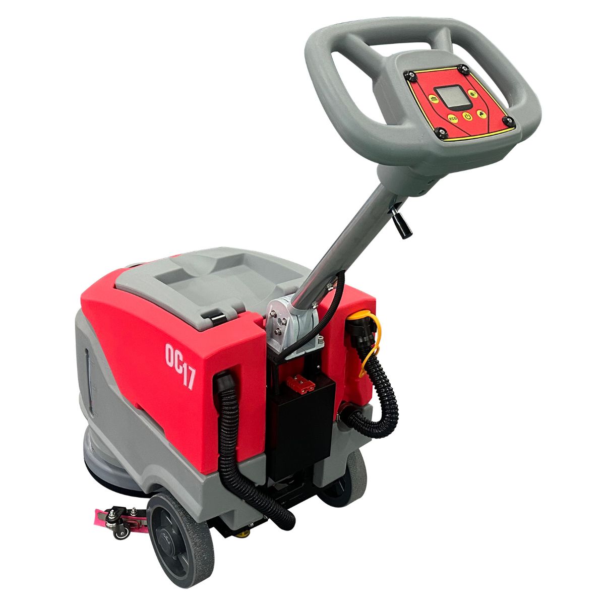 Okum's Choice OC17 17" Compact Walk Behind Floor Scrubber - 24V Battery Powered