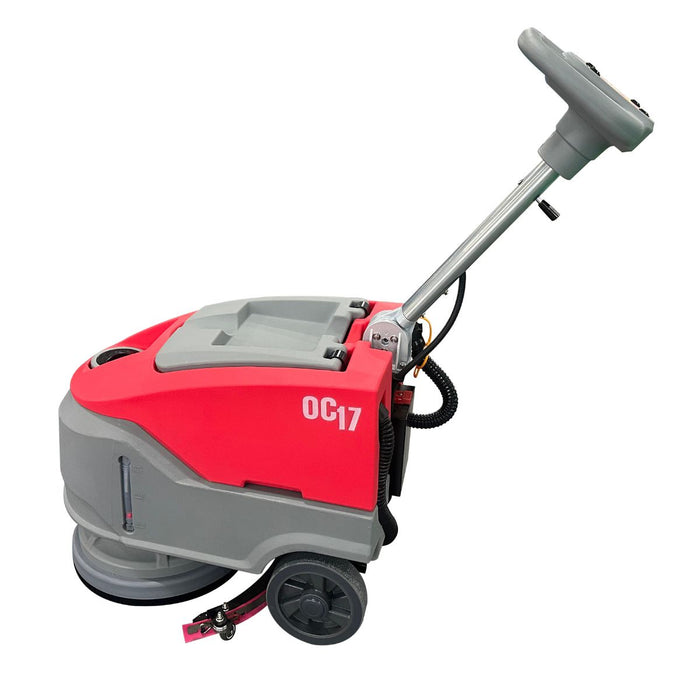 Okum's Choice OC17 17" Compact Walk Behind Floor Scrubber - 24V Battery Powered