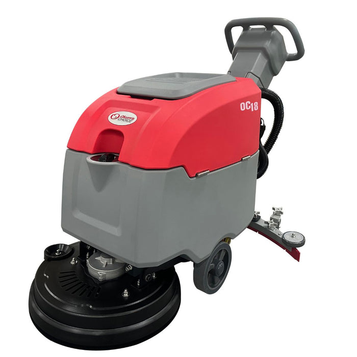 Okum's Choice OC18 18" Battery Powered Walk Behind Floor Scrubber - 24V