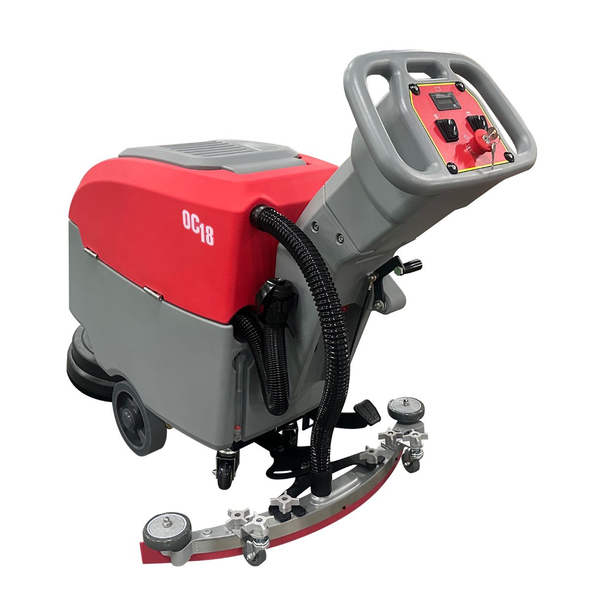Okum's Choice OC18 18" Battery Powered Walk Behind Floor Scrubber - 24V