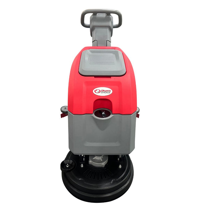 Okum's Choice OC18 18" Battery Powered Walk Behind Floor Scrubber - 24V