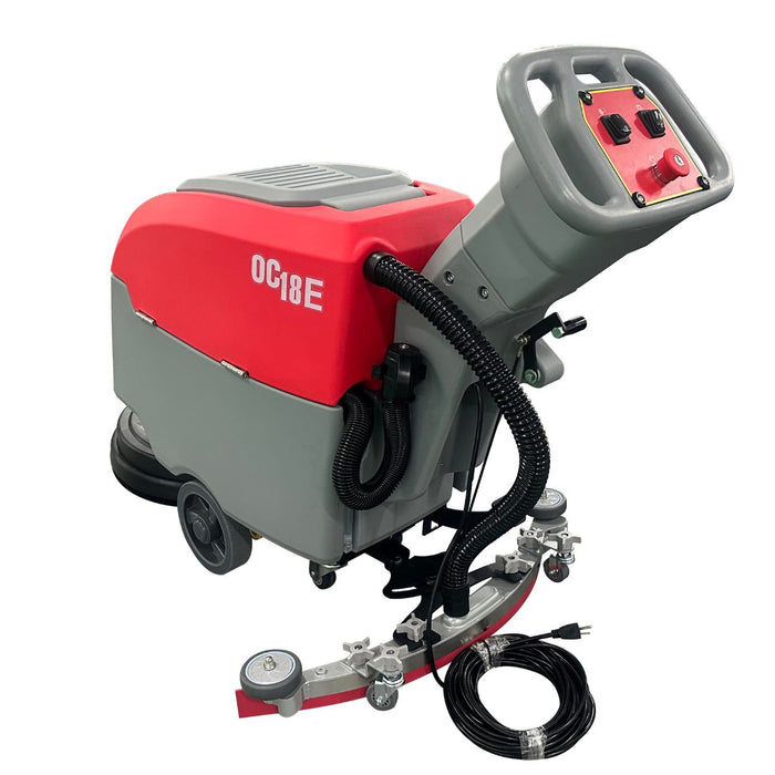 Okum's Choice OC18E 18" Electric Walk Behind Floor Scrubber - 110-120V Corded