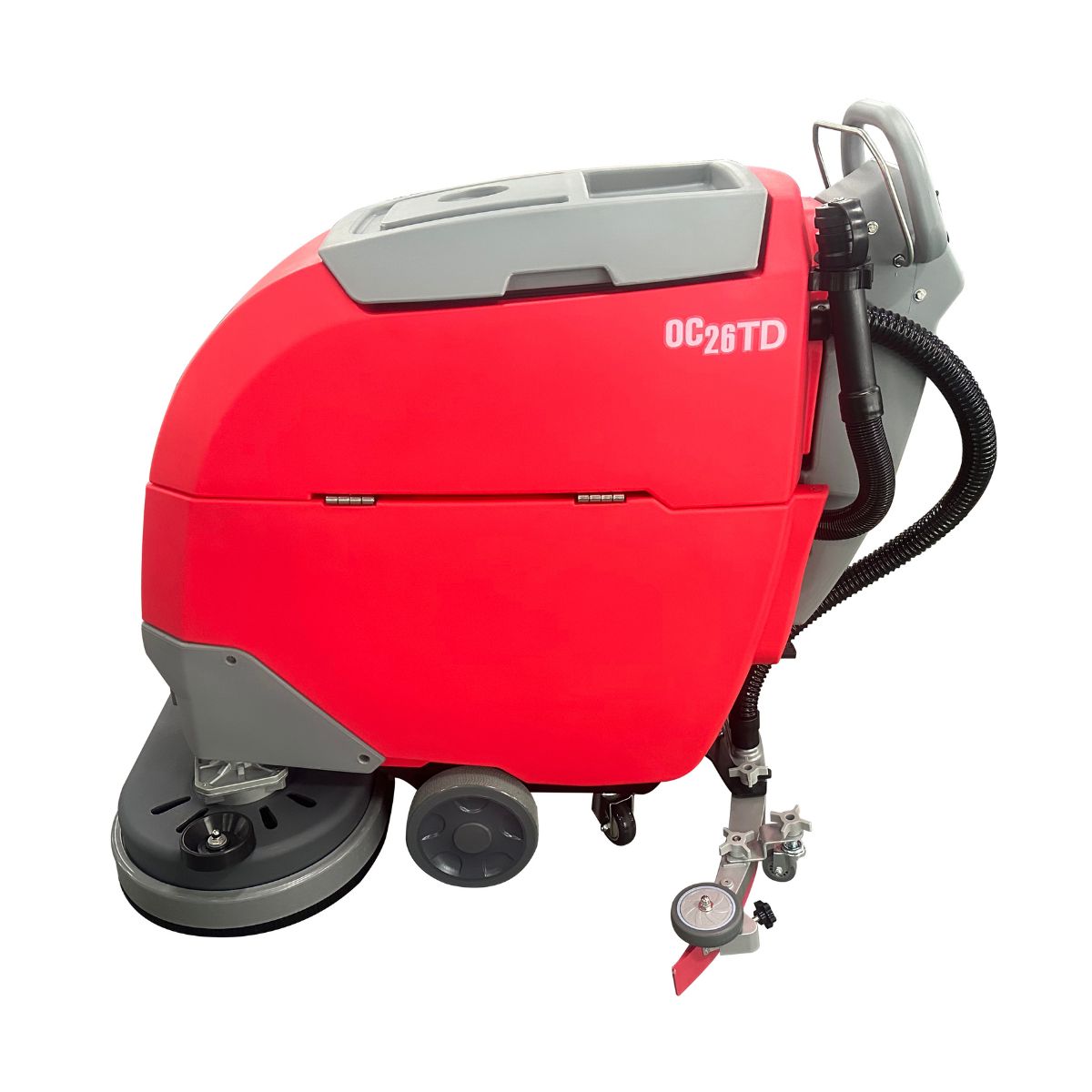 Okum's Choice OC26TD 26" Traction Drive Walk Behind Floor Scrubber - 24V Battery Powered