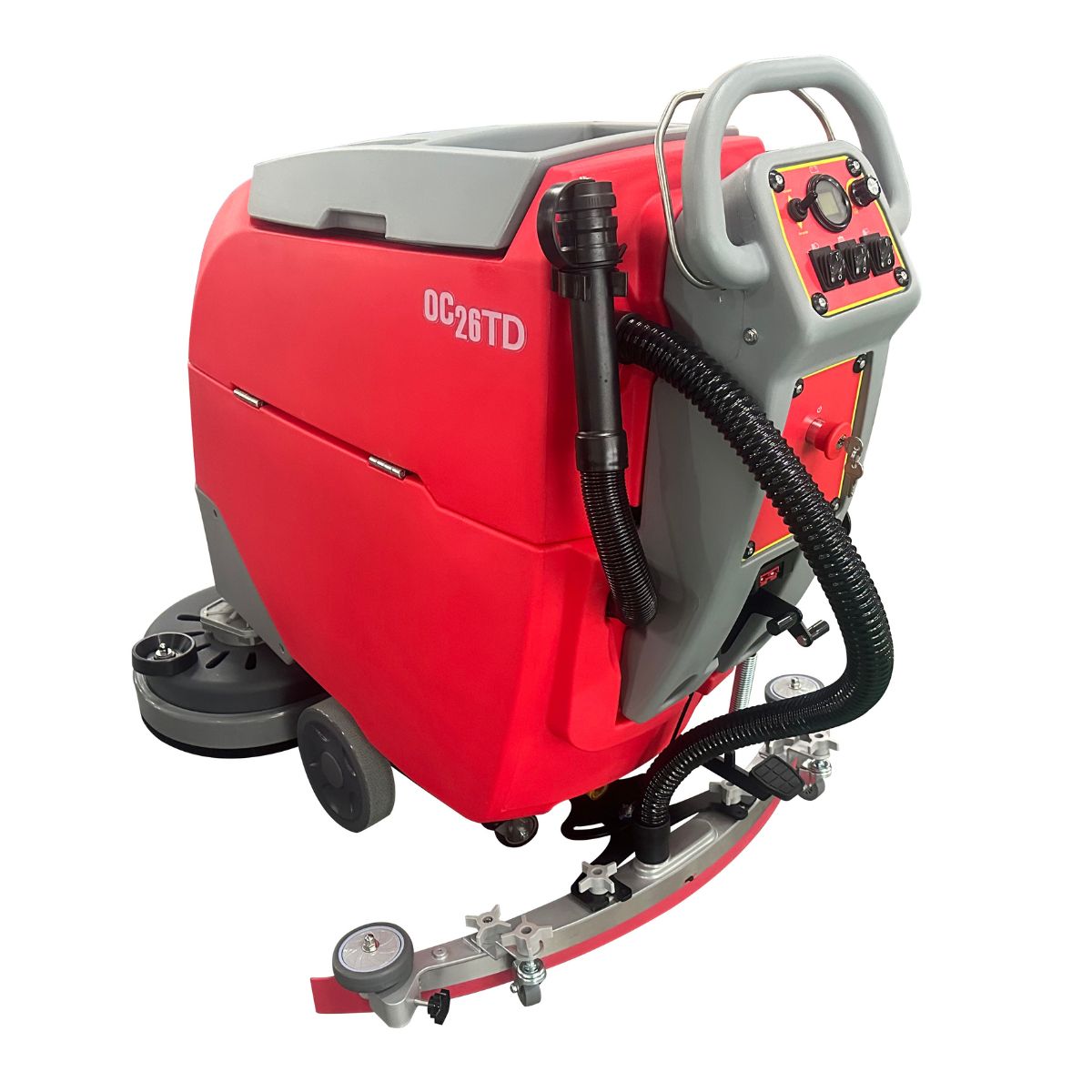 Okum's Choice OC26TD 26" Traction Drive Walk Behind Floor Scrubber - 24V Battery Powered