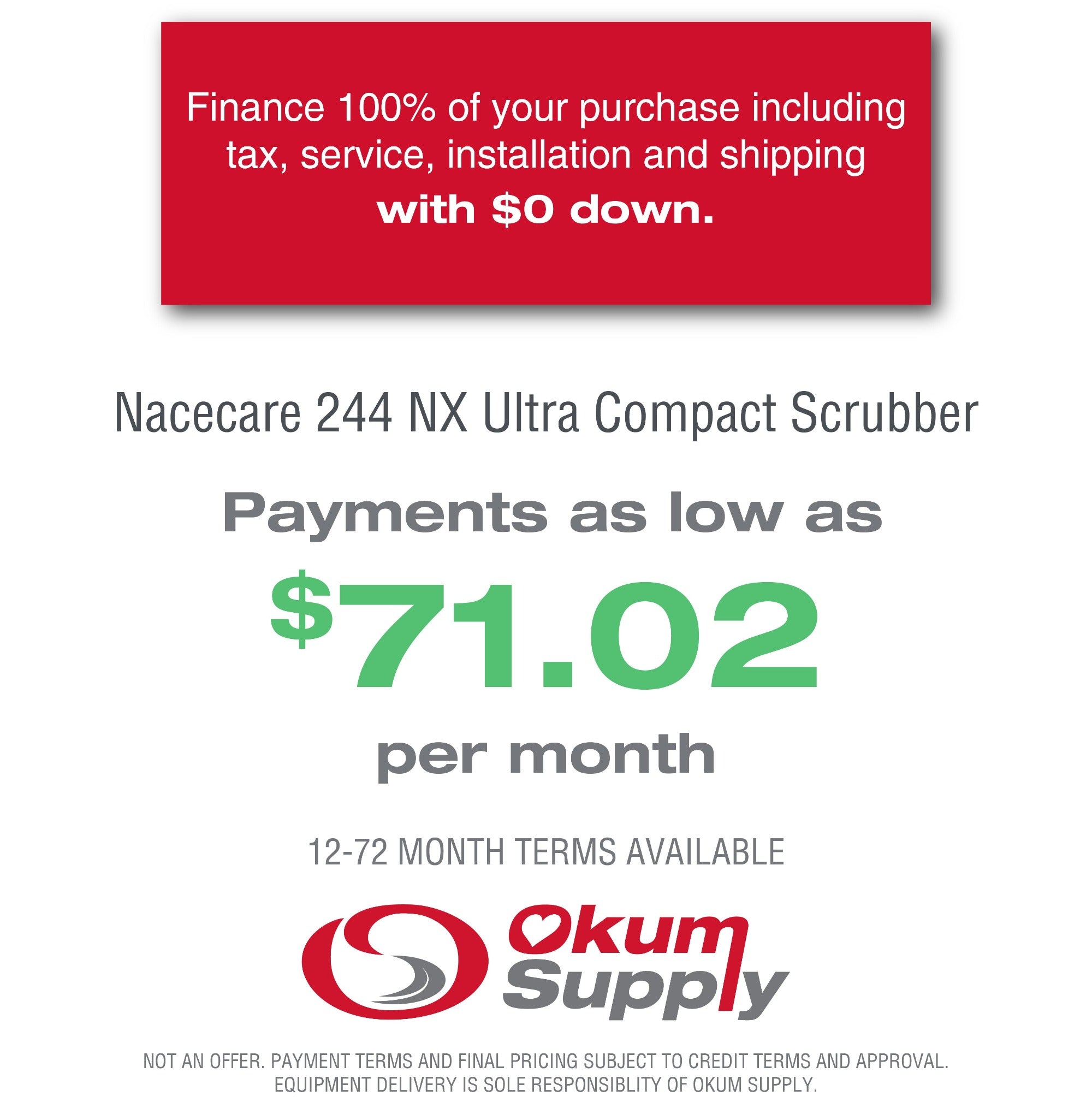 Nacecare 244NX Ultra Compact 18" Scrubber - Showroom Demo Floor Machine Model | Financing Available