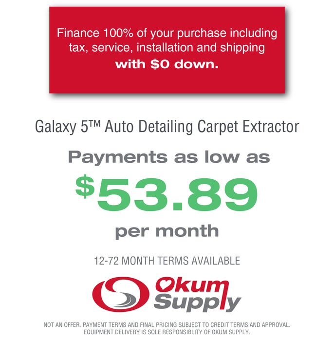 Galaxy 5™ Auto Detailing Carpet Extractor | Financing Available