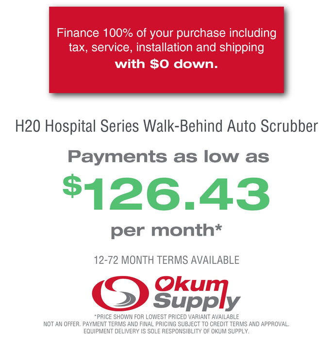 H20 Hospital Series Walk Behind Auto Scrubber | Financing Available