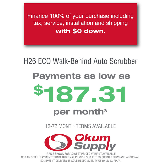 H26 ECO Walk-Behind Auto Scrubber Hospital Series | Financing Available